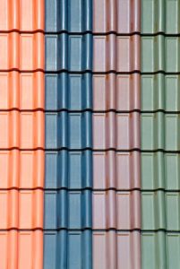 collection of multi color roof tiles