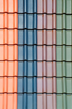 collection of multi color roof tiles